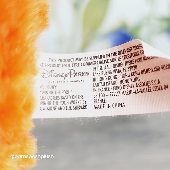 Tigger Winnie the Pooh Large 14“ Fluffy Authentic Disney Fuzzy Lavender Nose - Picture 3 of 5